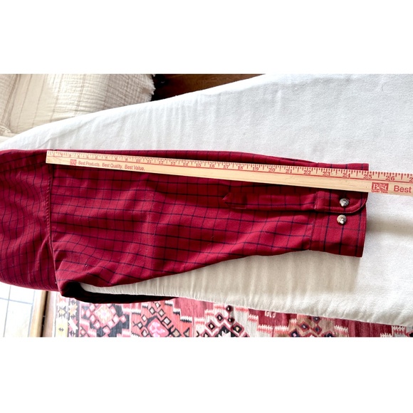 Vintage FILSON Wool Shirt Made in U.S.A. - Dark Red Windowpane Check - XXL - Picture 8 of 12